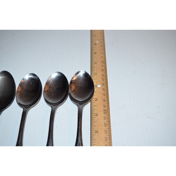 Vtg 5 Pc Lot Stanley Roberts MAJESTY Stainless Rogers soup spoon 7" Flatware - Picture 5 of 13